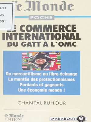 cover image of Le commerce international du GATT à l'OMC